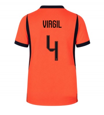 Holland Virgil van Dijk #4 Hjemmebanetrøje VM 2026 Kortærmet